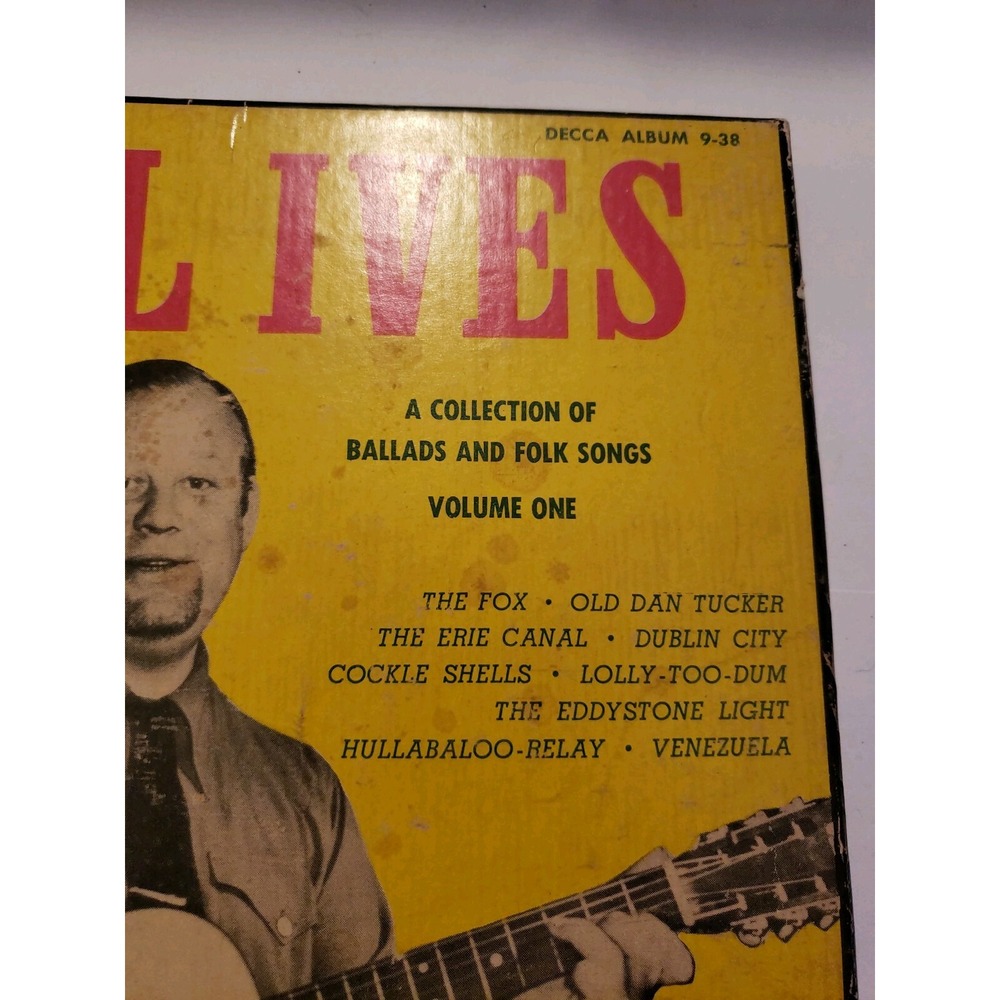 Vintage Burl Ives Collection of Ballads Folk Songs 3 Decca 78 Records 1945 C-6 - Picture 3 of 12